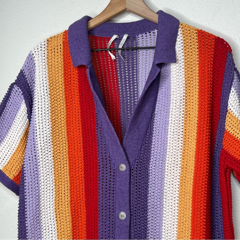 NEW Anthropologie Knit Surf Shirt, Purple Multi, size XS - Picture 5 of 5